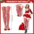 thumbnail image 3 of HOWAF Santa Costume, Christmas Santa Hat Christmas Hat Christmas Red Gloves Santa Gloves Christmas Stocking Red White Stockings Jingle Bells Christmas Necklace Christmas Earrings Christmas Costume, 3 of 8