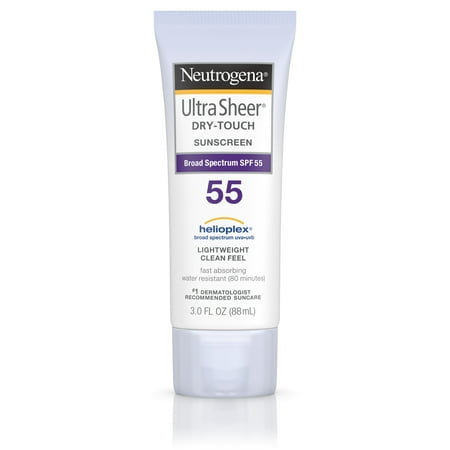 Neutrogena Ultra Sheer Dry-Touch Water Resistant Sunscreen SPF 55, 3 fl. (Best Sunscreen For African American Face)