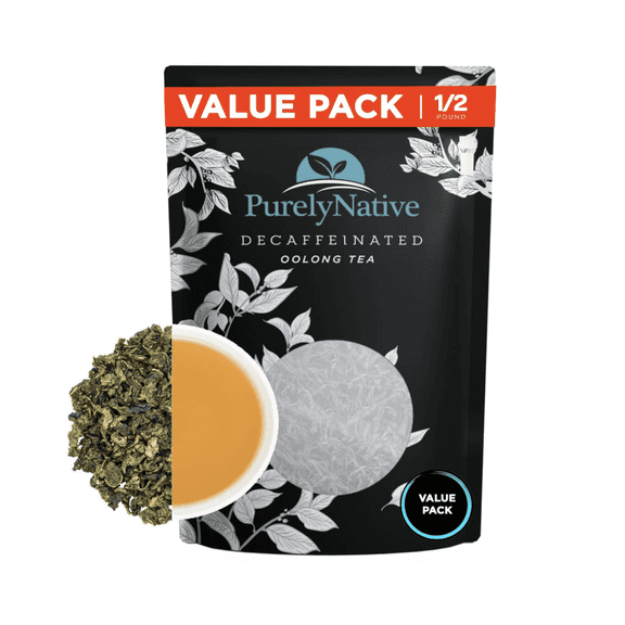 Decaffeinated Oolong Tea Loose Leaf Value Pack, Caffeine Free Hot or Iced Tea Brew | Decaf Oolong Tea 8oz | Makes 80 Cups Of Tea, Half Pound Decaf Oolong