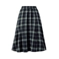 thumbnail image 4 of IUYRTFE Women Plaid Skirt, Polycotton Loose Fit A-Line High Waist Long Skirt for Daily Wear, 4 of 8