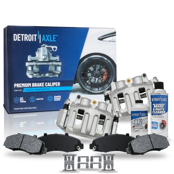 Detroit Axle - 5 Lugs Front Brake Calipers Brakes Brake Pads Replacement for Ford F-150