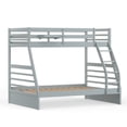 thumbnail image 4 of Plana Solid Wood Twin Over Full Bunk Bed and Hanging Nightstand in Light Gray, 4 of 8