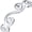 Wave, variant on Amberta Adjustable 925 Sterling Silver Toe Ring for Women | Wave Hearts Flower Dolphin Crown Leaf Boho Foot Jewelry: Toe Ring for Women