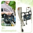 thumbnail image 3 of Jiueut Vintage Butterfly Wheelchair Side Organizer Storage Bag Armrest Pouch Wheelchair Bags to Hang on Side 2 Pockets Suitable for Most People Wheelchair Armrest Bag, 3 of 7
