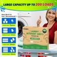 thumbnail image 4 of JJEAN-Laundry Detergent Sheets - 200 Loads Unscented Travel Laundry Detergent, Eco Friendly & Hypoallergenic Cloth Washing Detergent Soap Sheets, Suitable for Sensitive Skin, 4 of 4