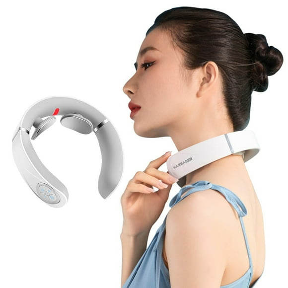 XYAIYT Powerful Cervical Neck and Shoulder with 5 Modes and 16 Strengths for Instant Relief and Relaxed,Suit for Home or Office Use(White)