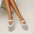 thumbnail image 6 of CHICVOMEY Mesh Mary Jane Shoes for Women Breathable Ballet Flats with Buckle Fashion Fishnet Flats for Women Casual & Work Fashion Flats, 6 of 8