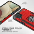 thumbnail image 2 of Cass Creations Case Compatible with Samsung Galaxy A12, Shockproof Hybrid Armor Case Phone Cover with Ring Stand Kickstand - Red, 2 of 5