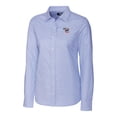 thumbnail image 2 of Women's Cutter & Buck  Blue Iowa Cubs Stretch Oxford Stripe Long Sleeve Button-Up Dress Shirt, 2 of 3