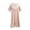 Pink, variant on KAUOD Girls Muslim Long Dress 𝐈slamic Kids Abaya Prayer Dresses Lace Embroidery Soft Short Sleeve Traditional Eid Clothes