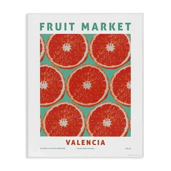 Stupell Industries Fruit Market Grapefruit Food & Beverage Painting Wrapped Canvas Art Print Wall Art, 16 x 20