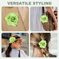 thumbnail image 6 of Flowers Hair Clips, Rose Flower Brooch Pin, Floral Brooch Hairpin for Women Wedding 12 Pack & Green, 6 of 7