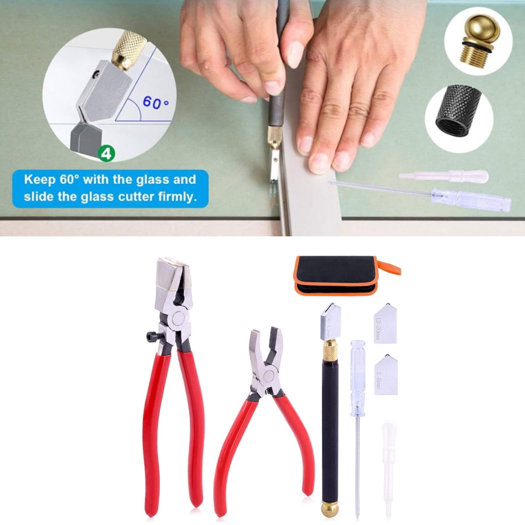 MOMOJIA Glass Breaking Pliers Glass Running Pliers Glass Cutting Tool for Stained Glass