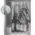 thumbnail image 3 of Small Stall Shower Curtain 48x72 Inch Narrow Half Size Dinosaurs Girl Bath Curtains Bathroom Decor Gray Funny Cartoon Animals Forest Waterproof Fabric Shower Curtain Set with Hooks 48 Inch, 3 of 6