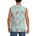 thumbnail image 4 of Fotbe Men's Vintage Floral Print Men's Sleeveless Muscle Tank Tops Casual T-Shirts for Gym Workout Beach-Medium, 4 of 8
