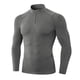 thumbnail image 1 of Ropa deportiva de terciopelo para hombre, suéter de cuello alto elástico cálido, blusa deportiva de manga larga Pompotops oipoqjl17937, 1 of 9