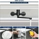 thumbnail image 4 of Grifo de cocina de montaje en pared exclusivo, acabado negro mate, diseño que ahorra espacio para fregadero de dos senos, rotación de 360°, cuerpo de acero inoxidable 304, superficie resistente a la, 4 of 5