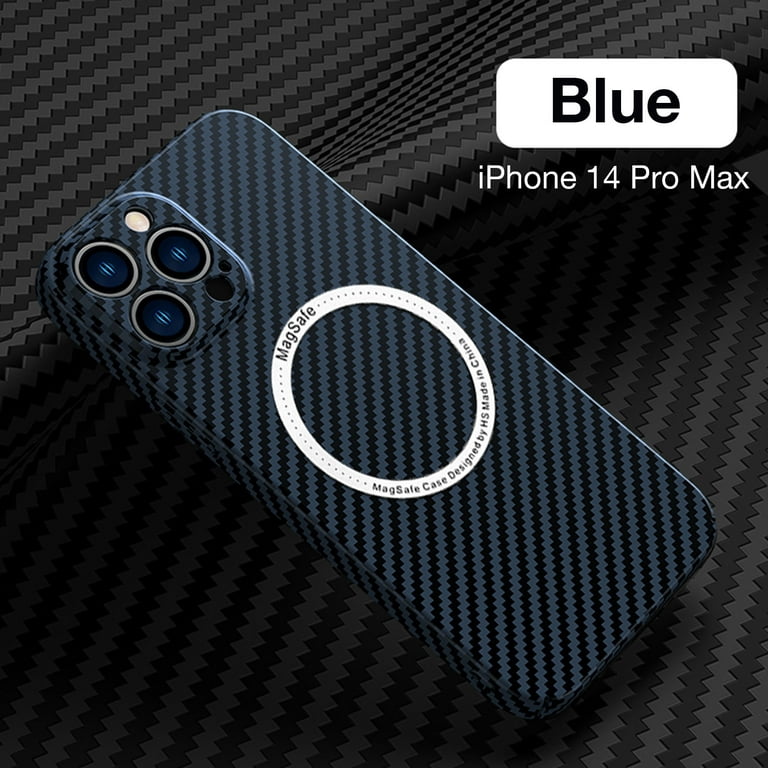 Case For iPhone 15 14 Pro Max 13 11 12 Magsafe Magnetic Carbon Fiber Slim  Cover