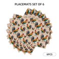 thumbnail image 5 of Rocae Rooster Printed Heat Resistant Place Mats,Classic Hemstitch Cloth Fabric Placemats Imitation Linen Place Mat Table Mats 18x12 inch, 5 of 5