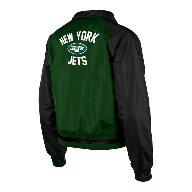Women's New Era Green New York Jets Coaches Raglan Full-Snap