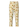 thumbnail image 2 of Gukieu Watercolor Bee Honey Honeycomb Bee Print Youth Home Trousers, Elastic Waistband with Pockets for Home and Outing, Suitable for Children Aged 5-16-Large, 2 of 6