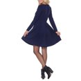 thumbnail image 2 of White Mark Women's Long Sleeve Fit and Flare Dress, 2 of 2