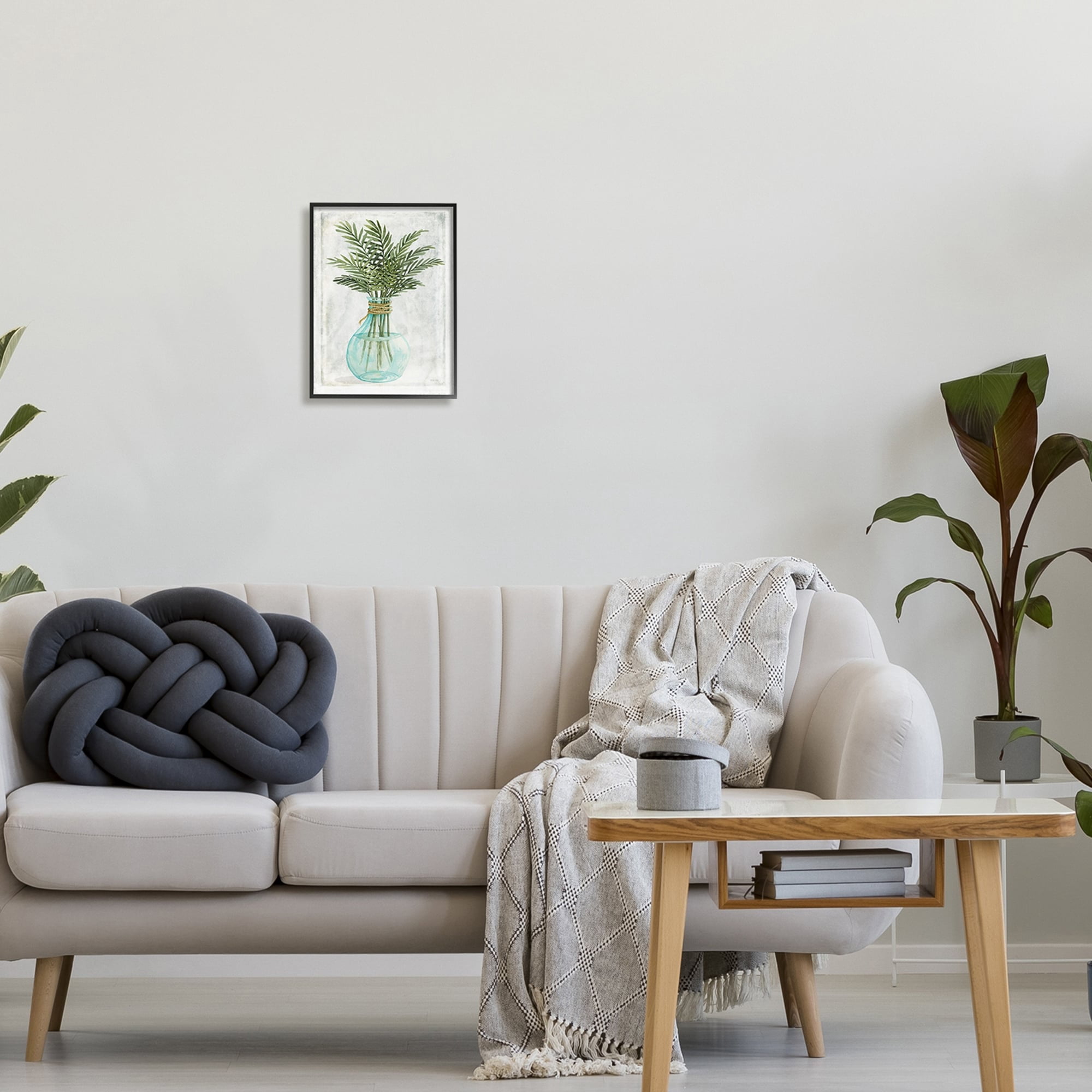 Stupell Industries Boho Botanical Green Plants Leaves Vase Illustration , 16 x 20, Design by Cindy Jacobs
