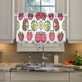thumbnail image 5 of Colorful Fruits with Swirls Kitchen Curtains Tier Set 27x24 Inch 2 Panels Semi Sheer Light Filtering Privacy UV Protection, 5 of 8