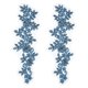 thumbnail image 1 of Uxcell 2Pack Parches de Aplique de Strass, 13x4Pulgadas Parches de Bordado de Encaje Azul Claro Coser en Strass Cuentas para Hacer Vestidos Decoración de Banquete de Boda y Noche, 1 of 6