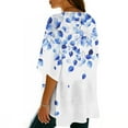 thumbnail image 5 of Purcolt Women's Hawaii Kimono Cardigans Lightweight Casual 3/4 Sleeve Loose Open Front Cardigans Summer Beach Cover up Tops, 5 of 7