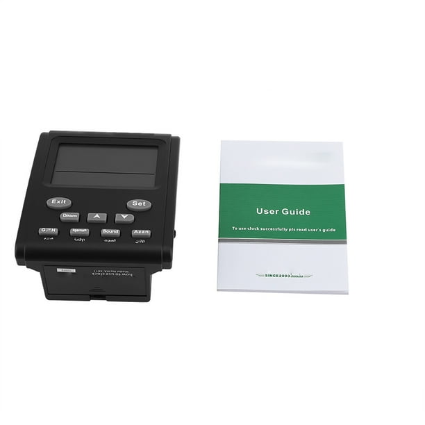 Reloj de oración Jadeshay despertador digital multifuncional Negro