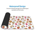 thumbnail image 4 of Pofeuu Fast Food Print Desk Mat for Keyboard and Mouse，Computer Desk Matt for Desktop，Large Mouse Pad for Desk，Desk Pads on Top of Desks 12x31.5in, 4 of 8