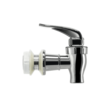 Brio Water Dispenser Replacement Valve 6-Pack  Cooler Faucet Spigot for Beverage Dispensers  Crocks  Coolers  and More B.P.A.-Free Food Safe Material (Chrome)
