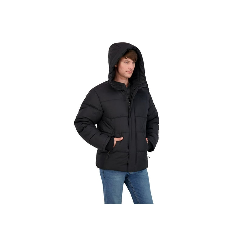 Reebok men's heavy on sale weight hooded bubble jacket