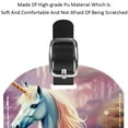 thumbnail image 4 of Square 2Pack PU Leather Unicorn Cruise Luggage Tag with Privacy Cover and Name ID Tag for Travel Handbags Backpacks Luggage Tags, 4 of 6
