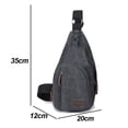 thumbnail image 2 of Canvas Sling Bag Crossbody Backpack Hiking Daypack Rucksack For, 2 of 5