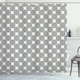 thumbnail image 1 of Ambesonne Geometric Shower Curtain, Rotated Lines, 69"Wx84"L, Grey White, 1 of 3