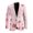 Heart and Rose Pattern, variant on Hearts Mens Blazer Slim Fit One Button Front Suit Jacket, Lightweight Slim Fit Casual Blazer for Men Suit Jacket Sport Coat Regular Fit Polyester Men's Casual Blazer Jacket for Office
