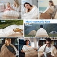 thumbnail image 5 of Brown White Ombre Cooling Blanket,Lightweight Breathable Summer Throw Blanket with Double Sided Cold Effect,Vintage Farmhouse Abstract Striped Picnic Blankets Bed Sheet for Hot Sleepers 30"x40", 5 of 8