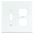 thumbnail image 1 of Placa de pared Leviton 2 Gang Midway de nailon termoplástico, color blanco, 1 of 4