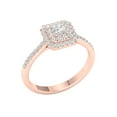 thumbnail image 2 of Imperial 5/8 Ct TDW Princess Diamond Double Halo Engagement Ring in 10K Rose Gold (H-I, I2), 2 of 4