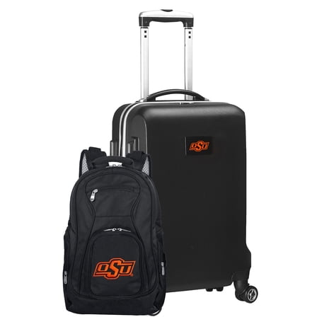 Oklahoma State Cowboys Deluxe 2-Piece Backpack and Carry-On Set - Black