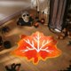 thumbnail image 4 of Alfombras de calabaza para Halloween, alfombra con forma de hojas de arce y calabaza, para el Día de Acción de Gracias, decoración de Halloween para sala de estar, dormitorio, cocina y baño., 4 of 5