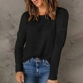 thumbnail image 5 of Nxznwn Womens Long Sleeve Shirts Casual Lightweight Crewneck Knit Pullover Tops Solid Loose Fall Fashion Tunic Sweaters, 5 of 8