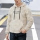 thumbnail image 1 of Ceisia Men's Oversize Hooded Checkered Plush Letter-Printed Polyester Sweatshirt Gift, 1 of 9