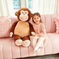 thumbnail image 5 of IKASA Giant Monkey Stuffed Animal Plush Toy,Large Jumbo 30" Brown Huge Cute Soft Toys,Big Size Fluffy Plushy Fat Oversized Plushie,Gifts for Kids Girls Boys Girlfriend Children, 5 of 6