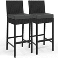 thumbnail image 7 of Outdoor Bar Stools Set of 2,Outdoor Rattan Bar Height Stool Set Armless for Backyard,Garden,Pool,Balcony and Deck, 7 of 7