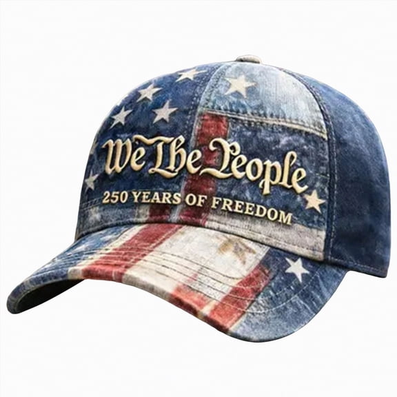 UngA America 250th Anniversary Hat Celebration Patriotic Hat Adjustable 1776-2026 Retro Denim Casual Cap for Men Women,One Size