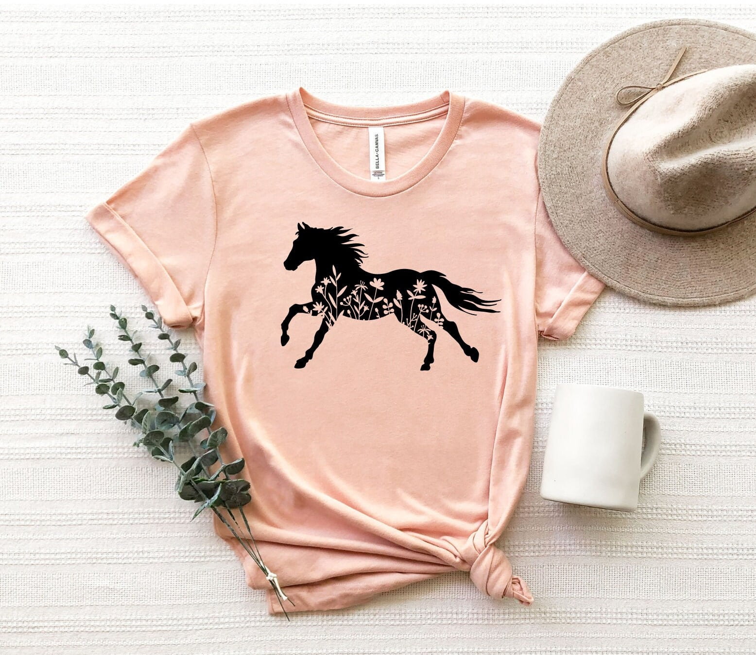 Floral Horse Shirt, Wildflowers Horse T-Shirt, Horse Lover Shirt, Horse Tee, Equestrian Shirt, Horse Lover Gift, Farm Girl Shirt, Farmer Tee
