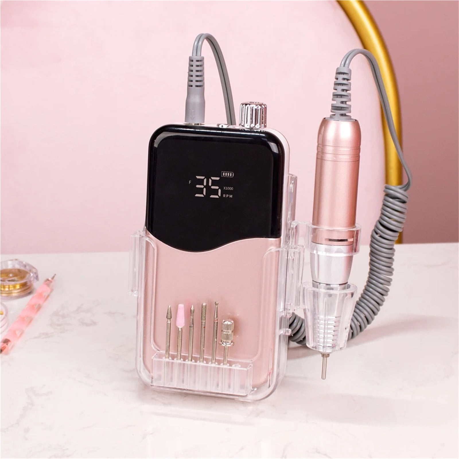 Professional Manicure Electric Nail Drill Machine 35000RPM Cordless Nail File Rechargeable Nail Polishing Grinder For Nails